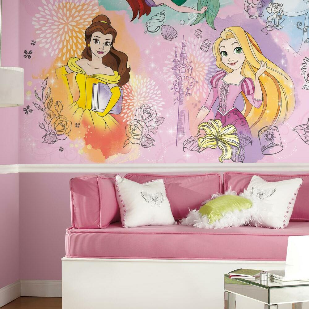 Disney Princess Peel and Stick Mural Wall Murals RoomMates   