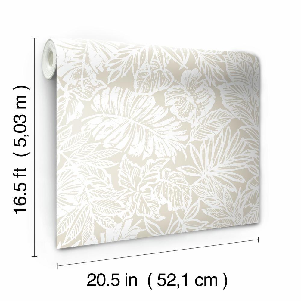 Tropical Leaf Peel and Stick Wallpaper Peel and Stick Wallpaper RoomMates   