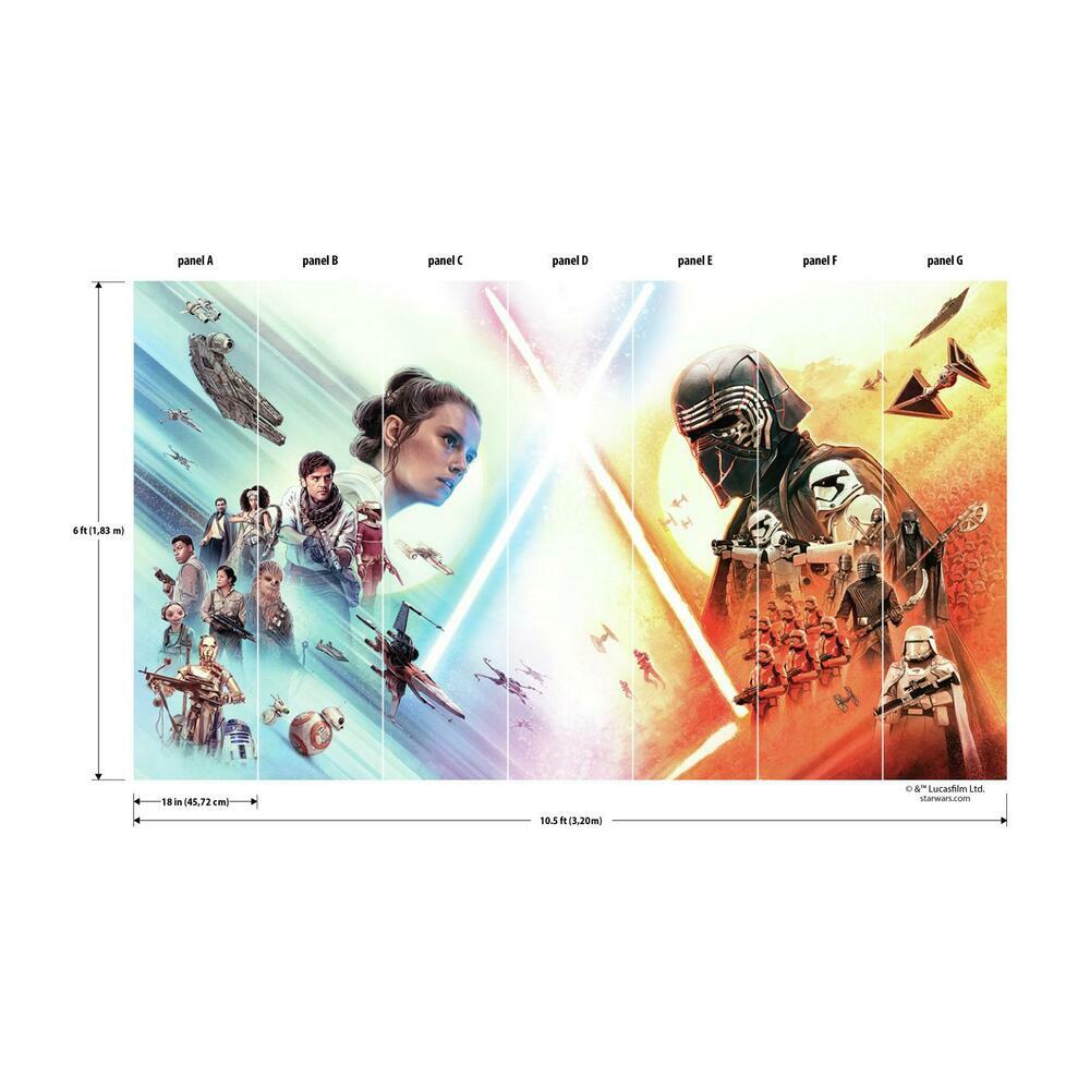 Star Wars: The Rise of Skywalker Peel and Stick Mural Wall Murals RoomMates   