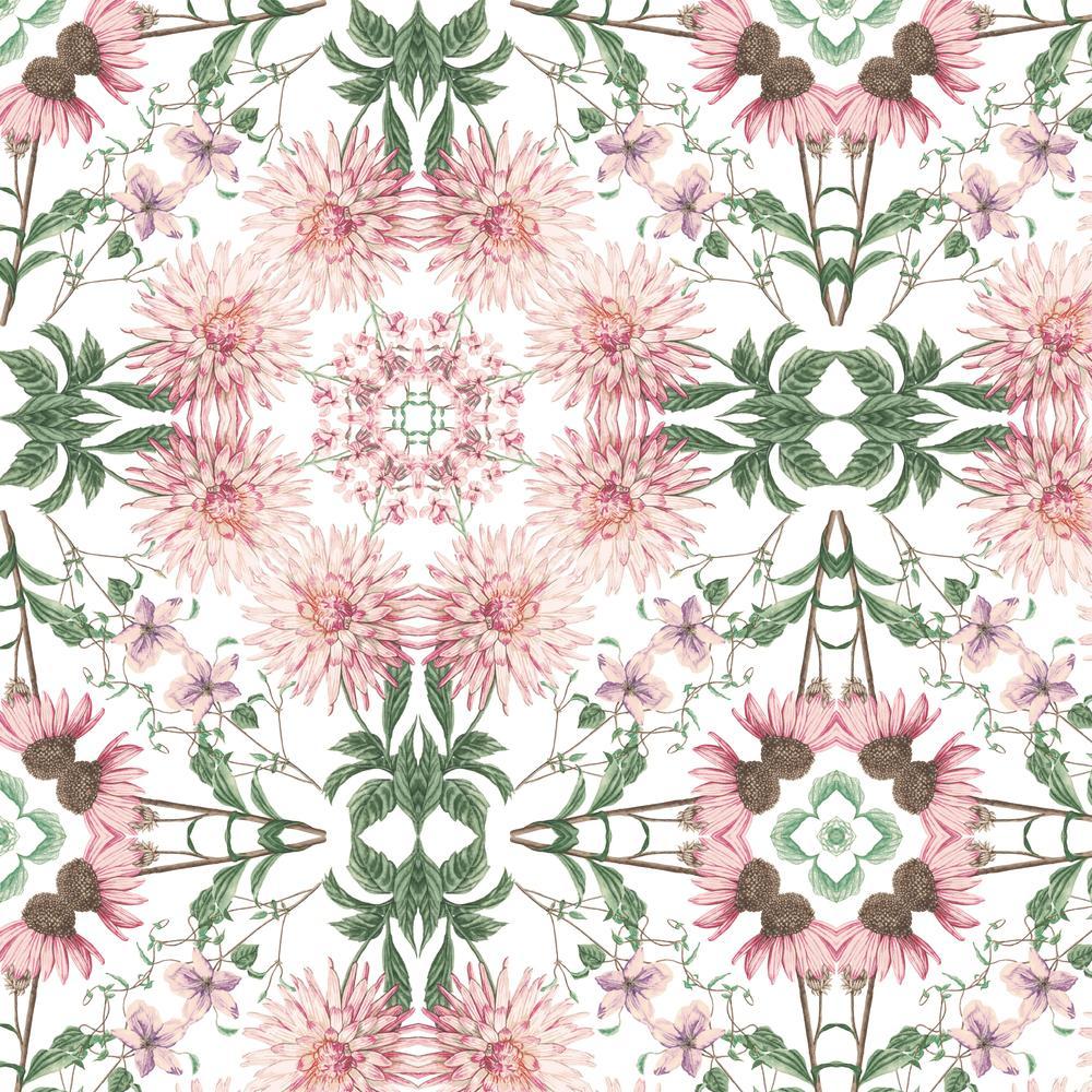 Cottage Garden Kaleidoscope Peel and Stick Wallpaper Peel and Stick Wallpaper RoomMates   