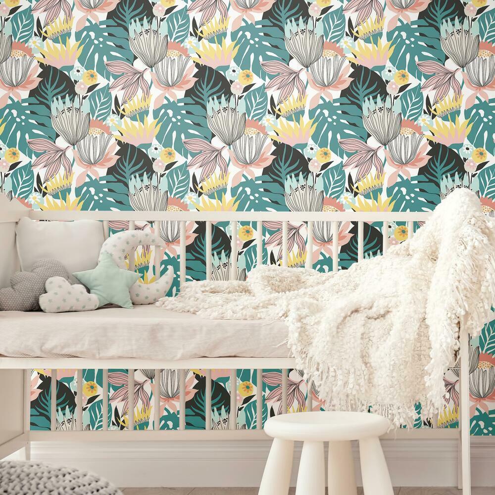 Tropical Leaves Peel and Stick Wallpaper – RoomMates Decor