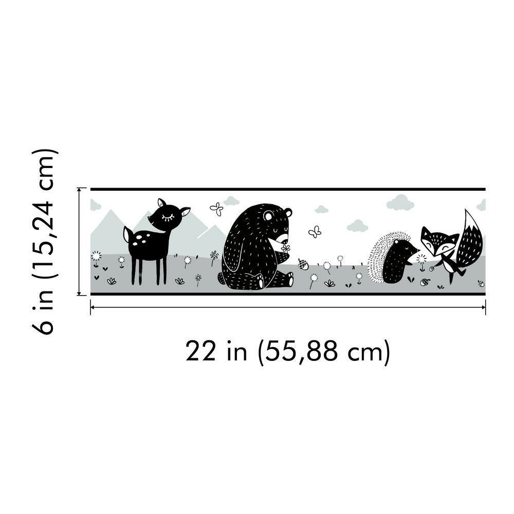 Woodland Creatures Peel and Stick Border Peel and Stick Borders RoomMates   