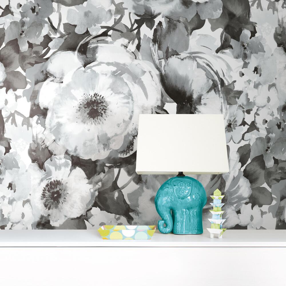 Watercolor Floral Peel and Stick Wallpaper Mural Wall Murals RoomMates   