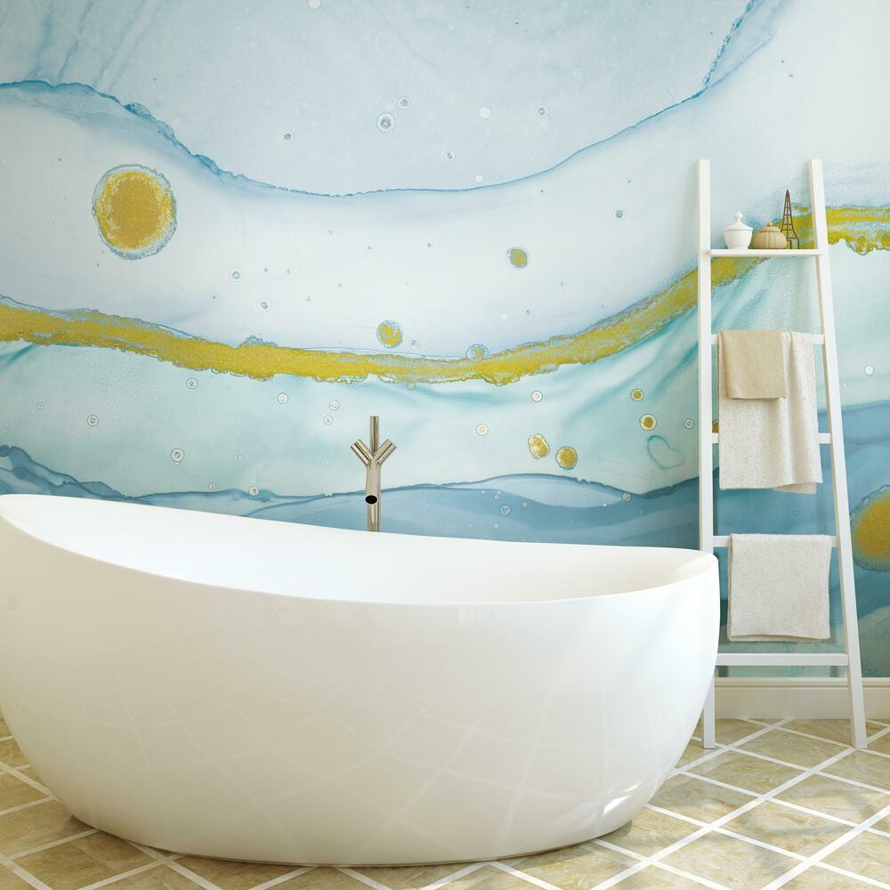 Sea Foam Peel and Stick Mural Wall Murals RoomMates   