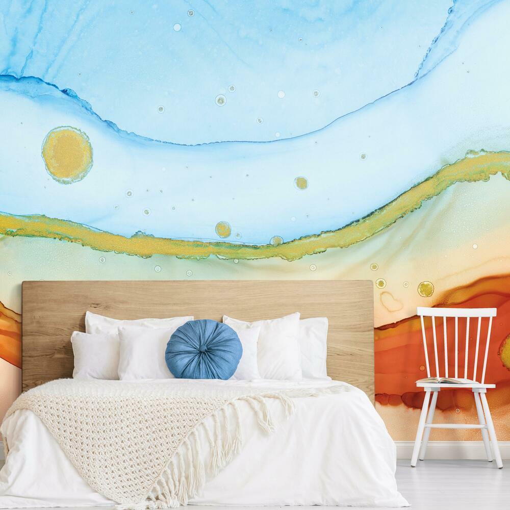 Sea Foam Peel and Stick Mural Wall Murals RoomMates   