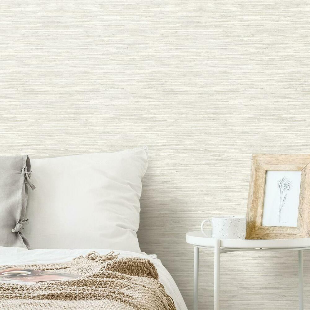 GlucksteinElements Faux Grasscloth Natural Grey Peel and Stick Wallpaper   The Home Depot Canada