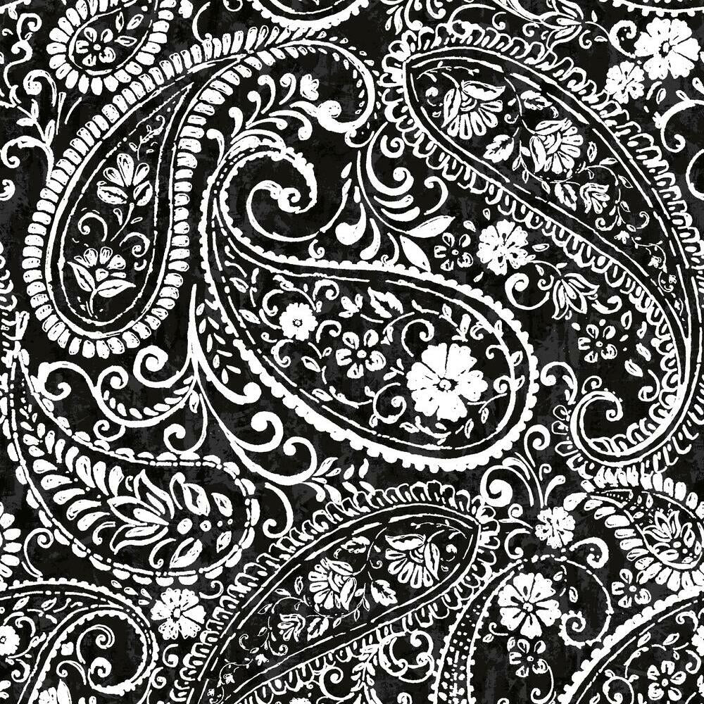 Silhouettes Swirling Paisley Wallpaper AP7476 