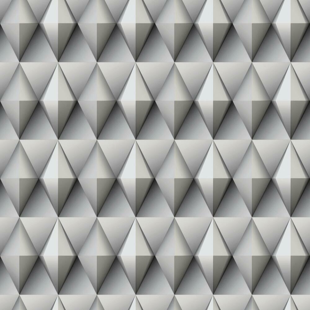 Paragon Geometric Peel and Stick Wallpaper Peel and Stick Wallpaper RoomMates Roll Grey 