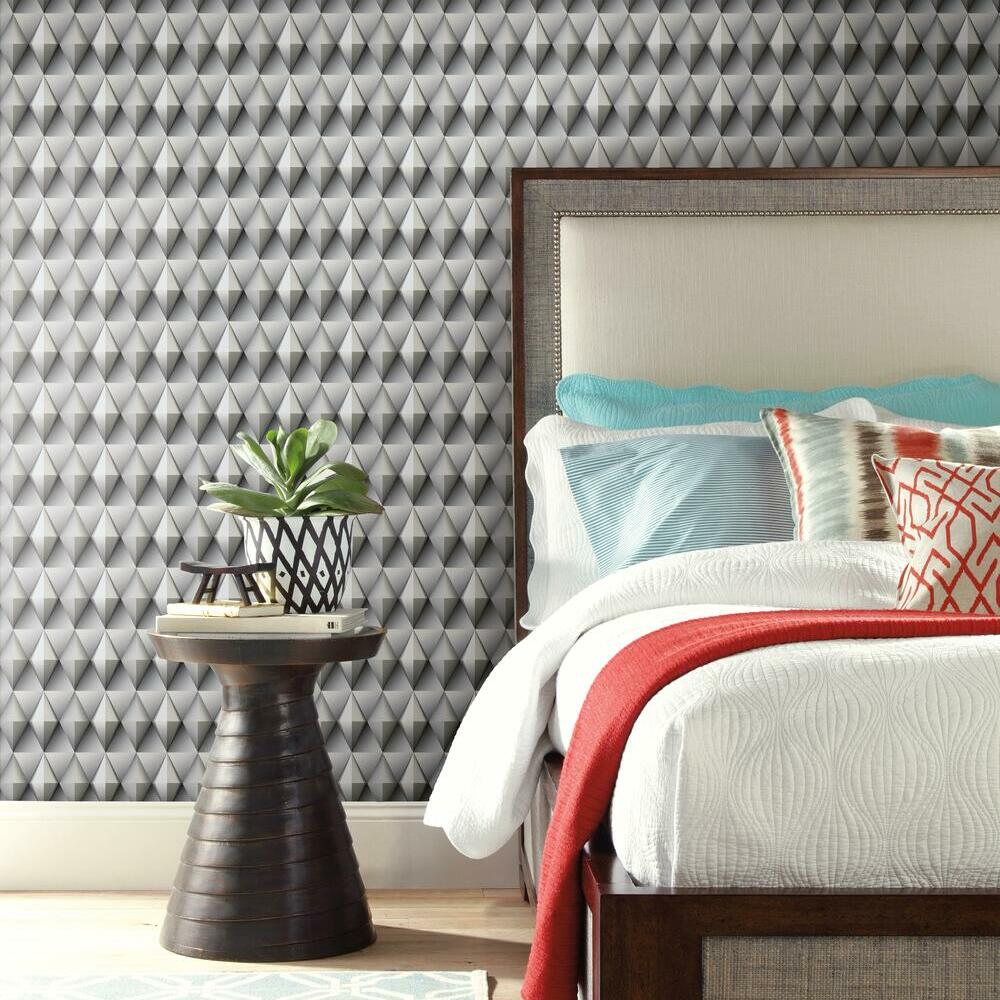 Paragon Geometric Peel and Stick Wallpaper Peel and Stick Wallpaper RoomMates   