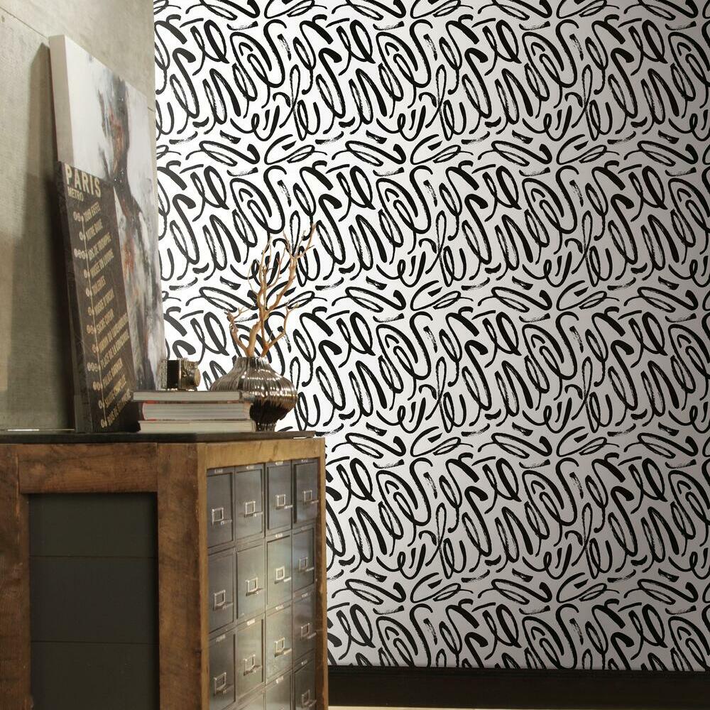 Curly Strokes Peel and Stick Wallpaper – RoomMates Decor