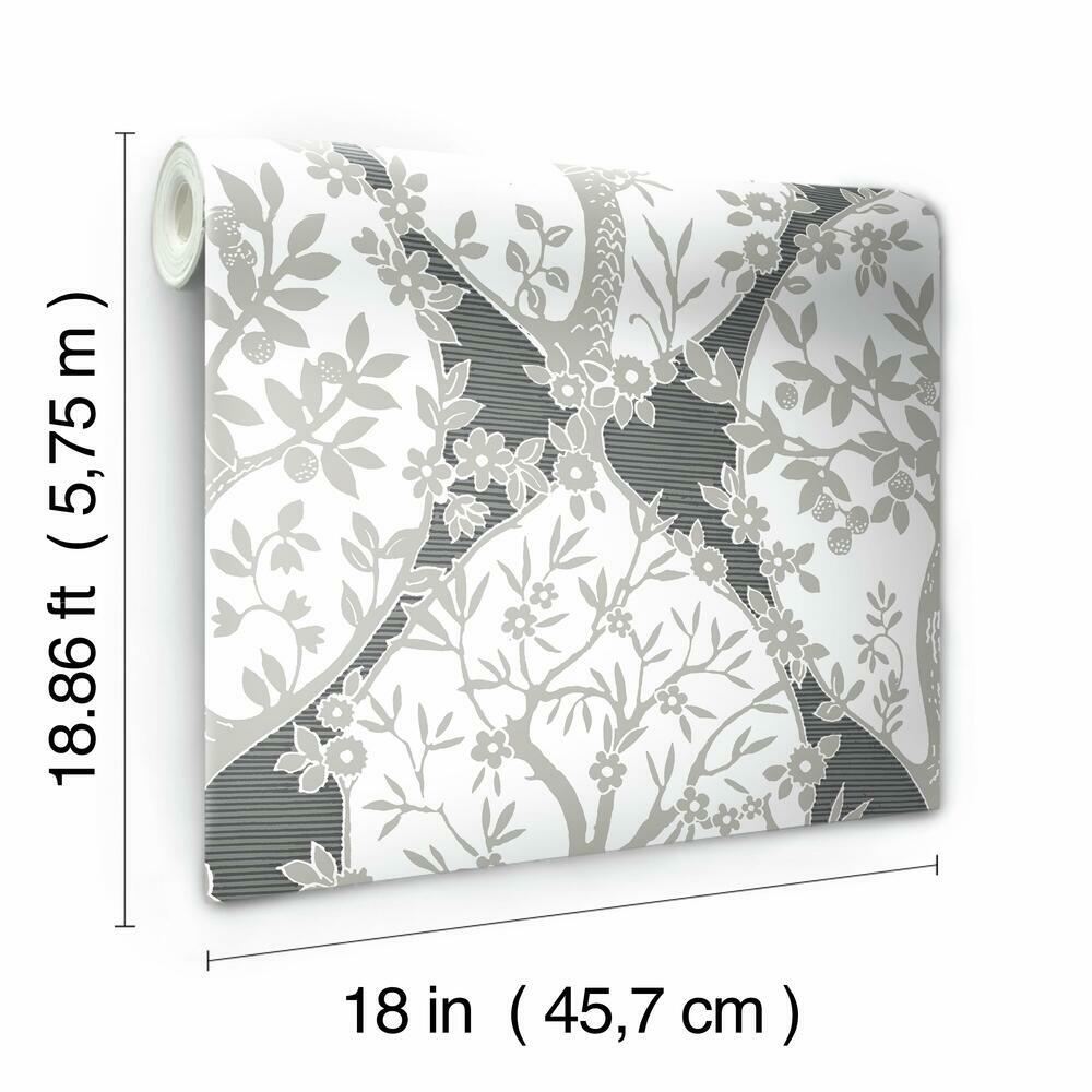 Tree and Vine Ogee Peel and Stick Wallpaper Peel and Stick Wallpaper RoomMates   