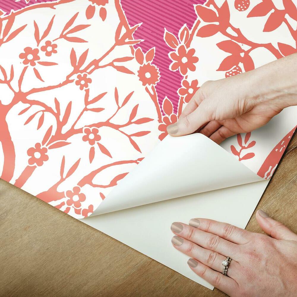 Tree and Vine Ogee Peel and Stick Wallpaper Peel and Stick Wallpaper RoomMates   