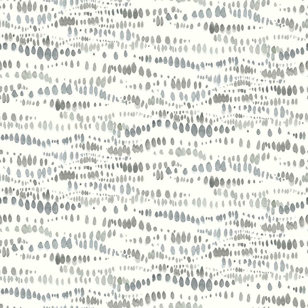 Lisa Audit Dotted Line Peel and Stick Wallpaper Peel and Stick Wallpaper RoomMates Roll Grey 
