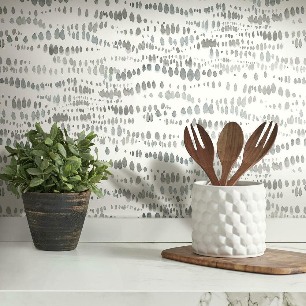 Lisa Audit Dotted Line Peel and Stick Wallpaper Peel and Stick Wallpaper RoomMates   