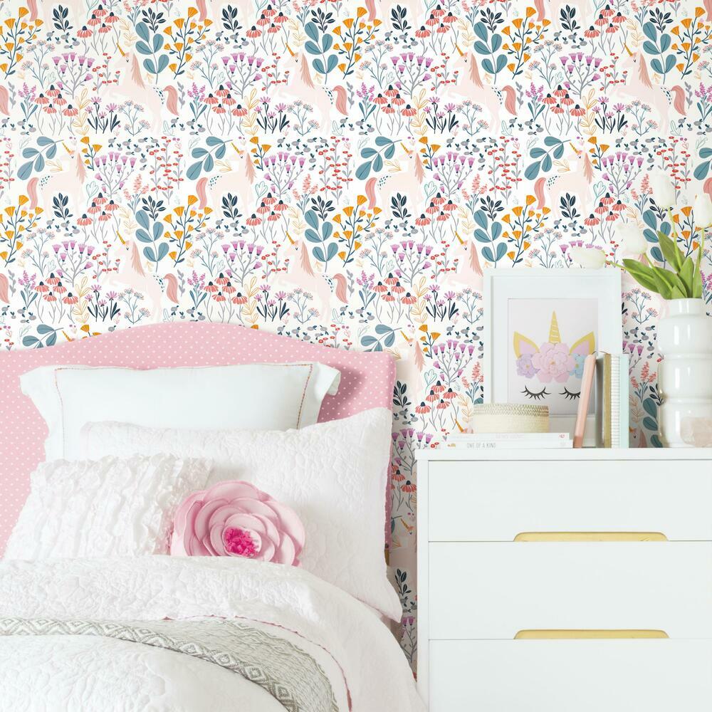 Clara Jean Unicorn Paradise Peel & Stick Wallpaper Peel and Stick Wallpaper RoomMates   