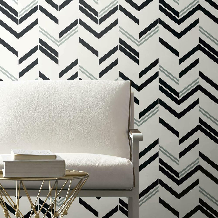 Chevron Stripe Peel and Stick Wallpaper – RoomMates Decor