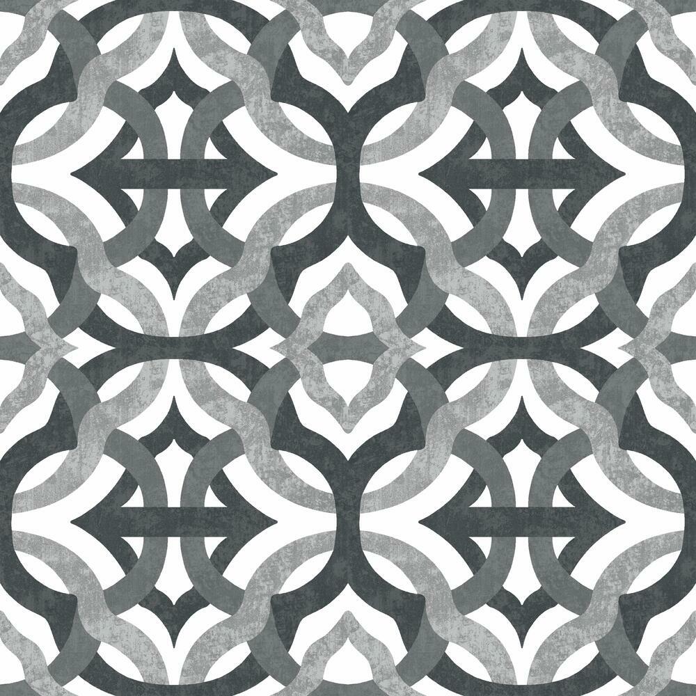 Waverly Tipton Peel and Stick Wallpaper Peel and Stick Wallpaper RoomMates Roll Grey 