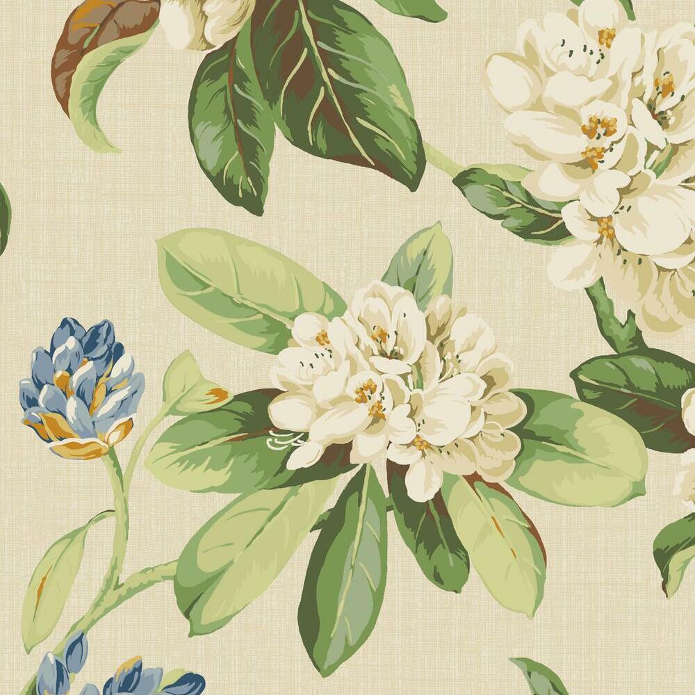Waverly Live Artfully Peel and Stick Wallpaper Peel and Stick Wallpaper RoomMates Sample Beige 