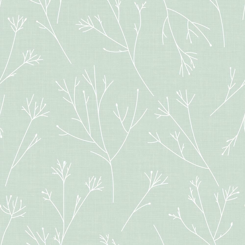 Twigs Peel and Stick Wallpaper Peel and Stick Wallpaper RoomMates Sample Green 