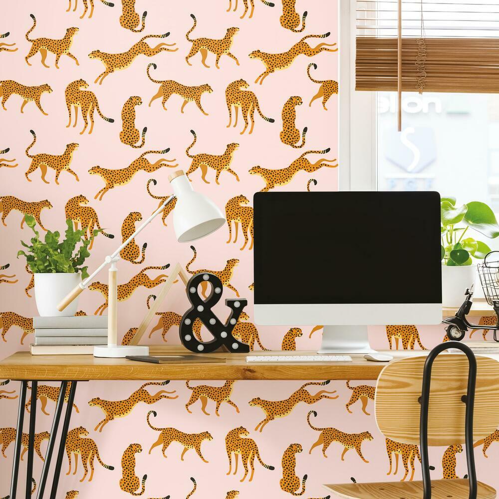 Cheetah Cheetah Peel and Stick Wallpaper Peel and Stick Wallpaper RoomMates   