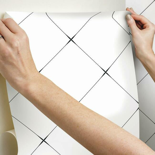 Diamond Tile Geo Peel & Stick Wallpaper Peel and Stick Wallpaper RoomMates   