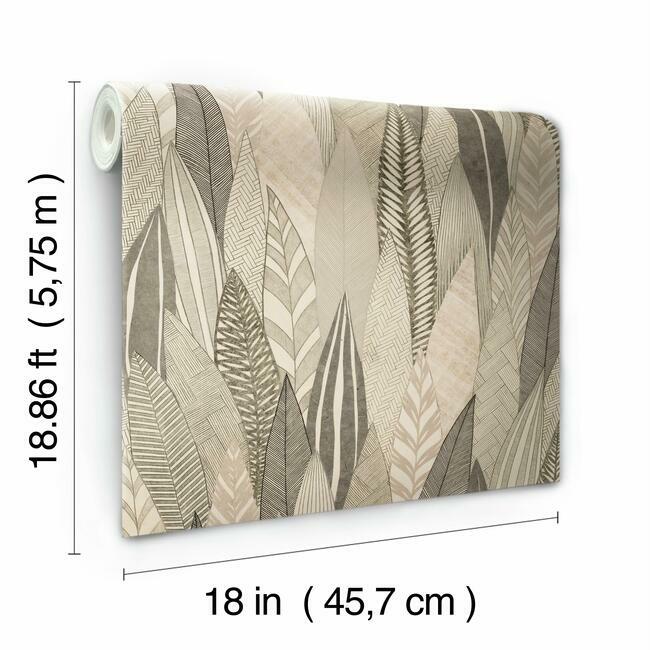 Fern & Feathers Peel and Stick Wallpaper Peel and Stick Wallpaper RoomMates   
