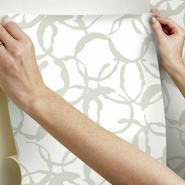 Jane Dixon Scattered Rings Peel & Stick Wallpaper Peel and Stick Wallpaper RoomMates   