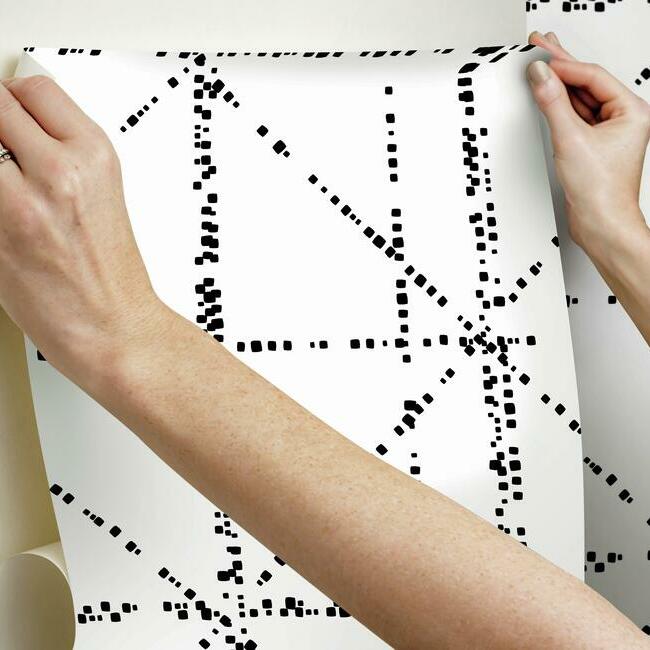 Jane Dixon Diamond Grid Specks Peel & Stick Wallpaper Peel and Stick Wallpaper RoomMates   