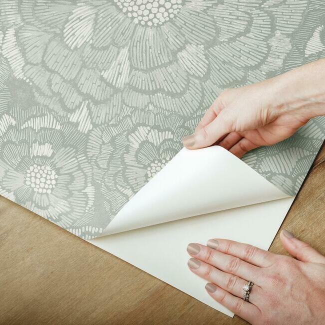 Zen Dahlia Peel and Stick Wallpaper Peel and Stick Wallpaper RoomMates   