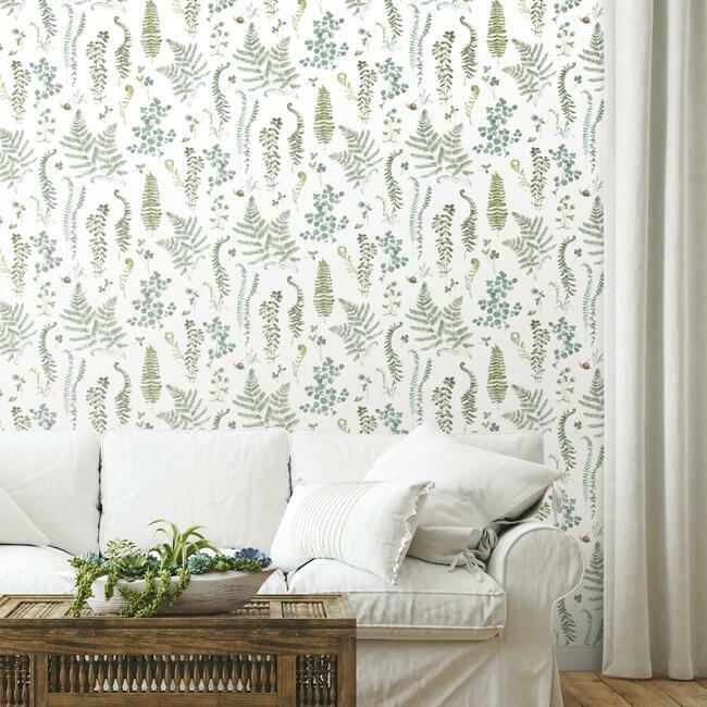 Lisa Audit Fern Study Peel & Stick Wallpaper Peel and Stick Wallpaper RoomMates   