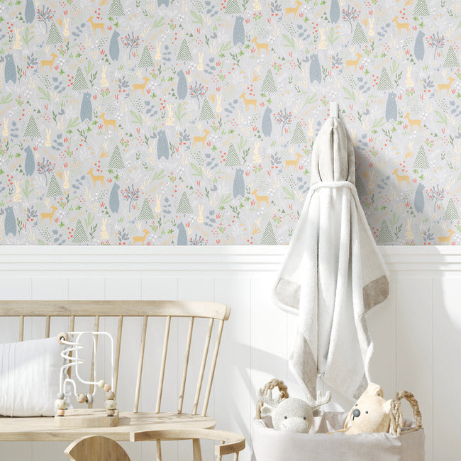 Spring Forest Pals Peel & Stick Wallpaper Peel and Stick Wallpaper RoomMates   