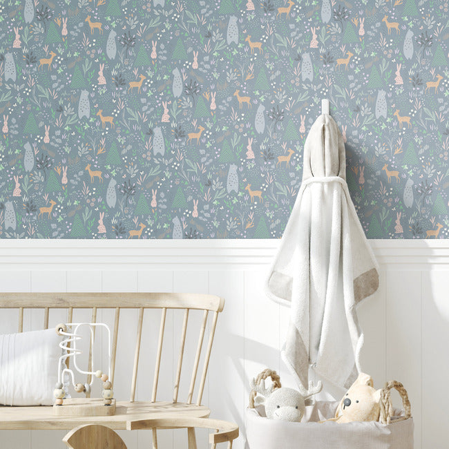Spring Forest Pals Peel & Stick Wallpaper Peel and Stick Wallpaper RoomMates   