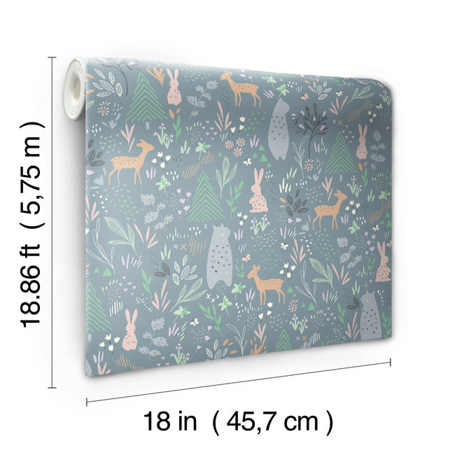 Spring Forest Pals Peel & Stick Wallpaper Peel and Stick Wallpaper RoomMates   