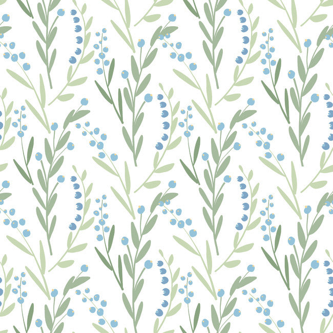 Budding Branches Peel & Stick Wallpaper Peel and Stick Wallpaper RoomMates Roll White 