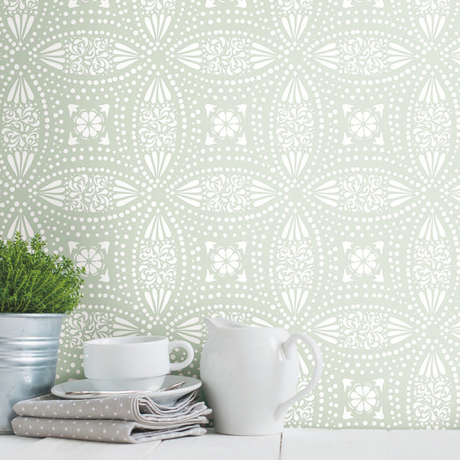 Overlapping Medallions Peel & Stick Wallpaper Peel and Stick Wallpaper RoomMates   