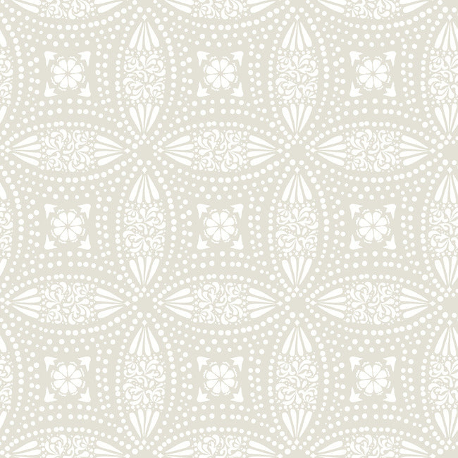 Overlapping Medallions Peel & Stick Wallpaper Peel and Stick Wallpaper RoomMates Roll Taupe 