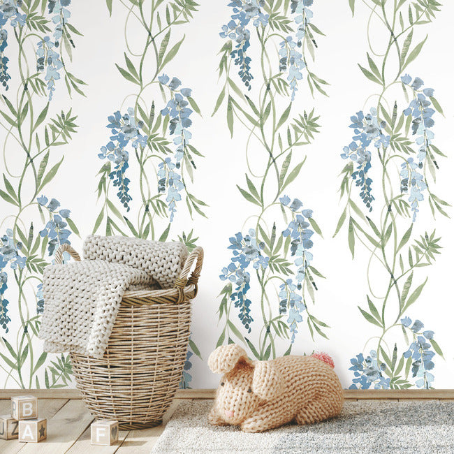 Nouveaux Wisteria Peel & Stick Wallpaper Peel and Stick Wallpaper RoomMates   