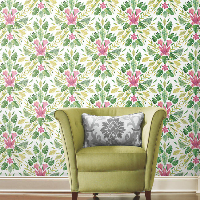 Cat Coquillette Tropical Peel & Stick Wallpaper Peel and Stick Wallpaper RoomMates   