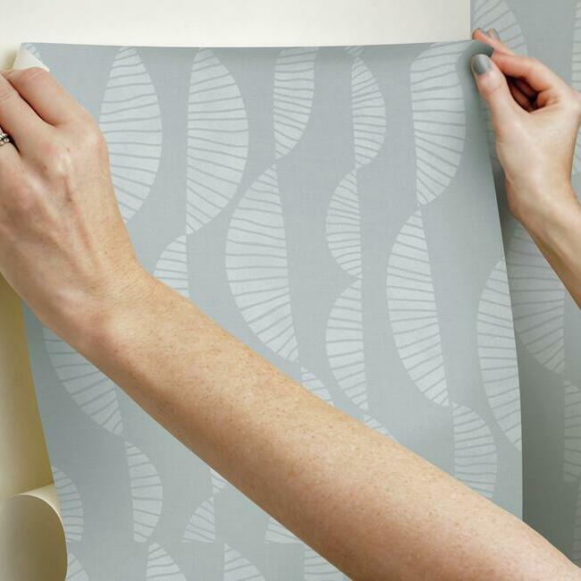 Nikki Chu Seychelles Wave Peel and Stick Wallpaper Peel and Stick Wallpaper RoomMates   