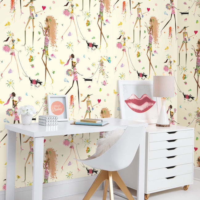 Fun Chic Peel & Stick Wallpaper Peel and Stick Wallpaper RoomMates   