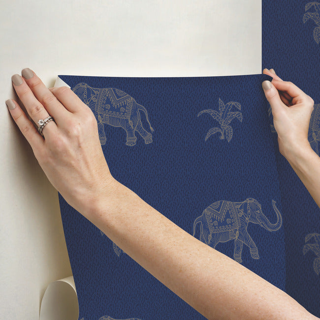 Elephant Walk Peel & Stick Wallpaper Peel and Stick Wallpaper RoomMates   