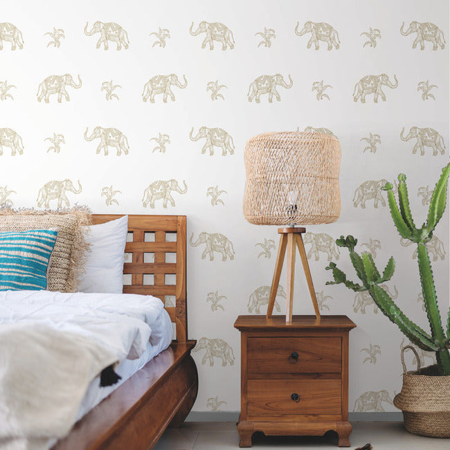 Elephant Walk Peel & Stick Wallpaper Peel and Stick Wallpaper RoomMates   