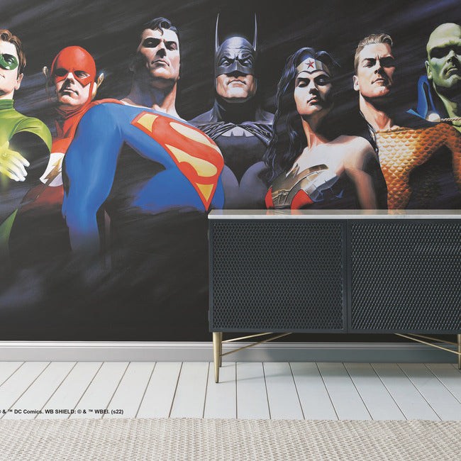 Alex Ross - Justice League Peel & Stick Wallpaper Mural Wall Murals RoomMates   