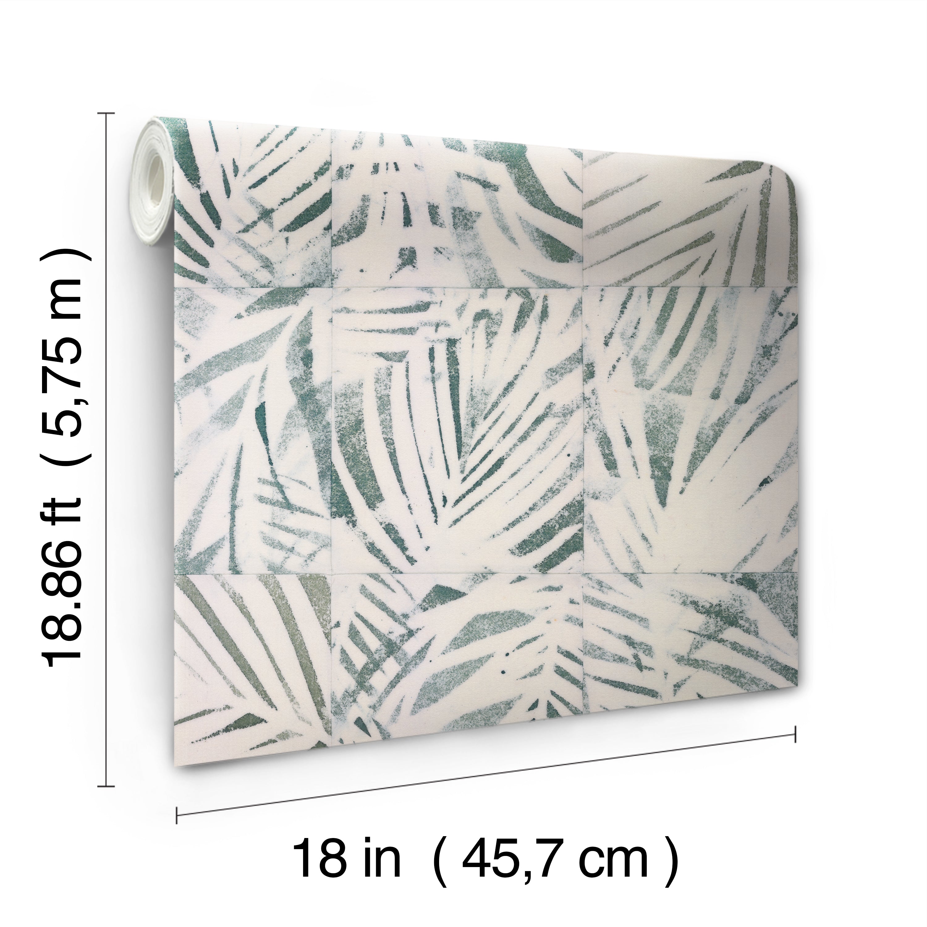 Mr. Kate Cubism Palm Peel & Stick Wallpaper Peel and Stick Wallpaper RoomMates   
