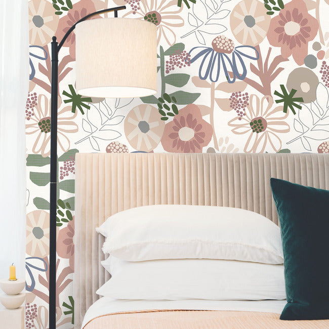 Mr. Kate Desert Floral Peel & Stick Wallpaper Peel and Stick Wallpaper RoomMates   