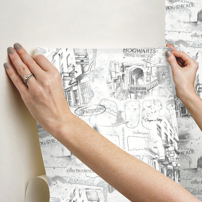 Harry Potter Map Peel and Stick Wallpaper Peel and Stick Wallpaper RoomMates   