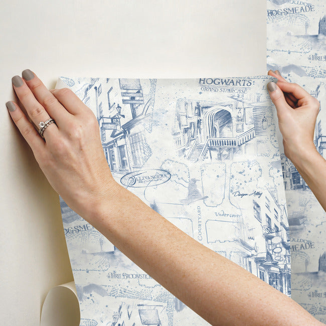 Harry Potter Map Peel and Stick Wallpaper Peel and Stick Wallpaper RoomMates   