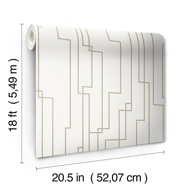 Geometric Circuits Peel & Stick Wallpaper Peel and Stick Wallpaper RoomMates   