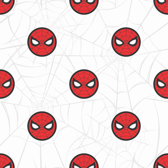 Spider-Man Icon Peel And Stick Wallpaper Peel and Stick Wallpaper RoomMates Roll White/Red 