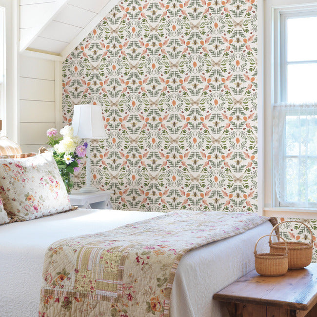 Penny Lane: Forest Cottage Bee And Butterfly Peel and Stick Wallpaper ...